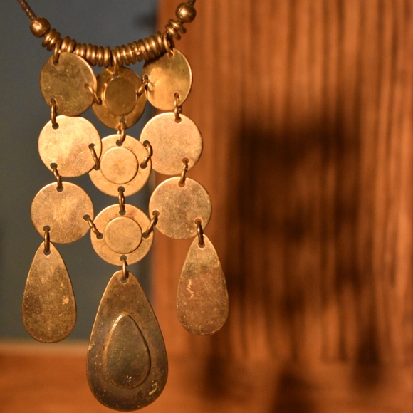 Aged Brass 19" Necklace - Picture 2 of 4